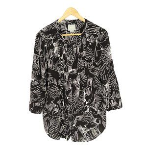 Anthropologie Maeve Tunic 8  Black Rayon